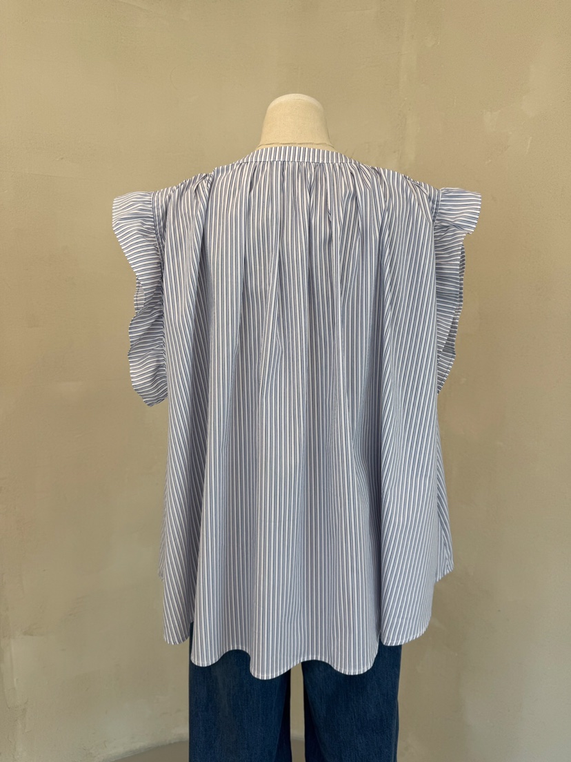 LAUNDRY韓國直郵㊣女裝新款時尚推薦25春夏襯衫蕾絲衫荷葉邊紐扣LAUNDRY襯衫/蕾絲衫