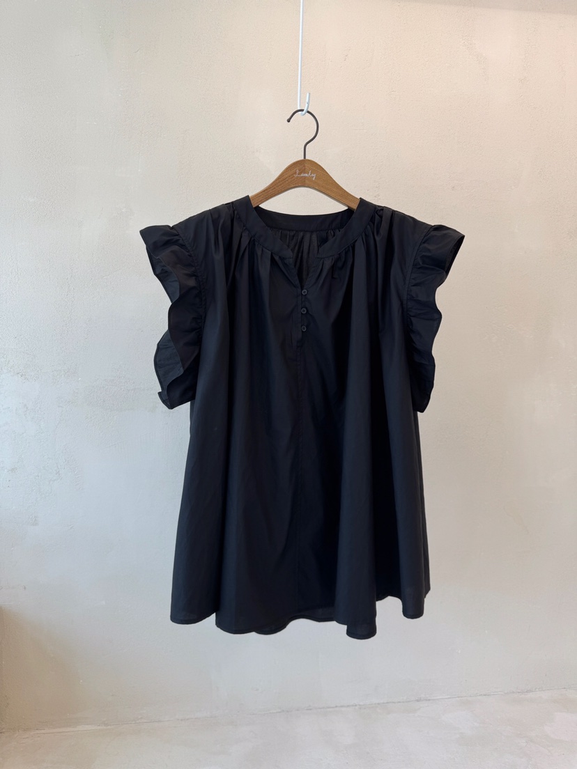 LAUNDRY韓國直郵㊣女裝新款時尚推薦25春夏襯衫蕾絲衫荷葉邊紐扣LAUNDRY襯衫/蕾絲衫圖色3