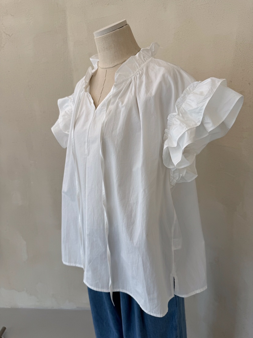 LAUNDRY韓國直郵㊣女裝新品人氣時尚熱賣推薦襯衫蕾絲衫荷葉邊LAUNDRY襯衫/蕾絲衫