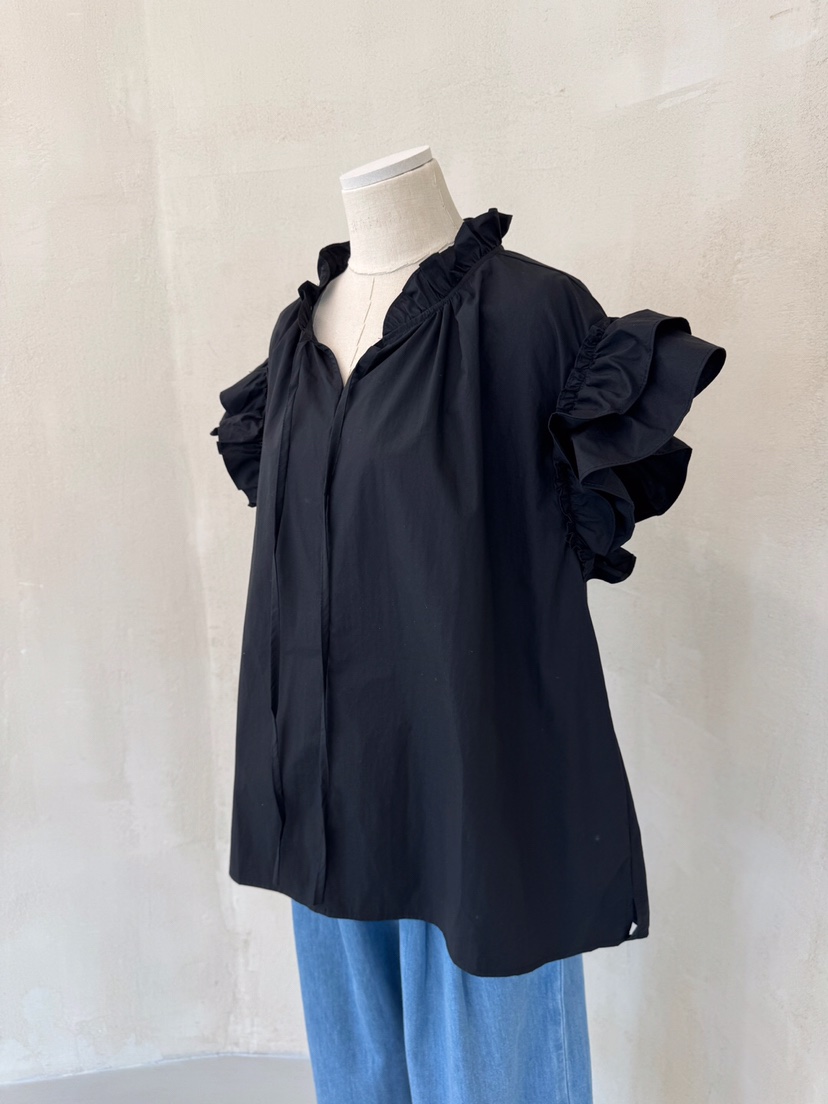 LAUNDRY韓國直郵㊣女裝新品人氣時尚熱賣推薦襯衫蕾絲衫荷葉邊LAUNDRY襯衫/蕾絲衫