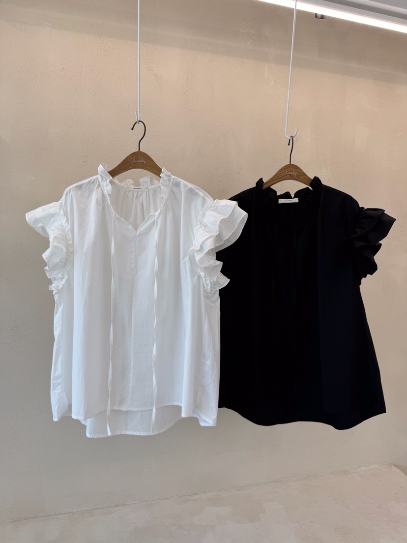 LAUNDRY韓國直郵㊣女裝新品人氣時尚熱賣推薦襯衫蕾絲衫荷葉邊LAUNDRY襯衫/蕾絲衫