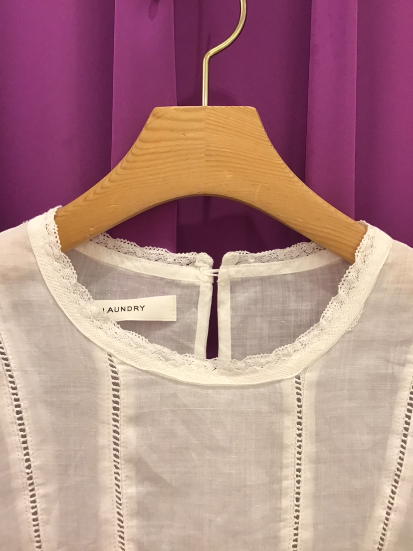 LAUNDRY韓國直郵㊣東大門實拍女裝新款推薦25春夏襯衫蕾絲衫蕾絲LAUNDRY襯衫/蕾絲衫