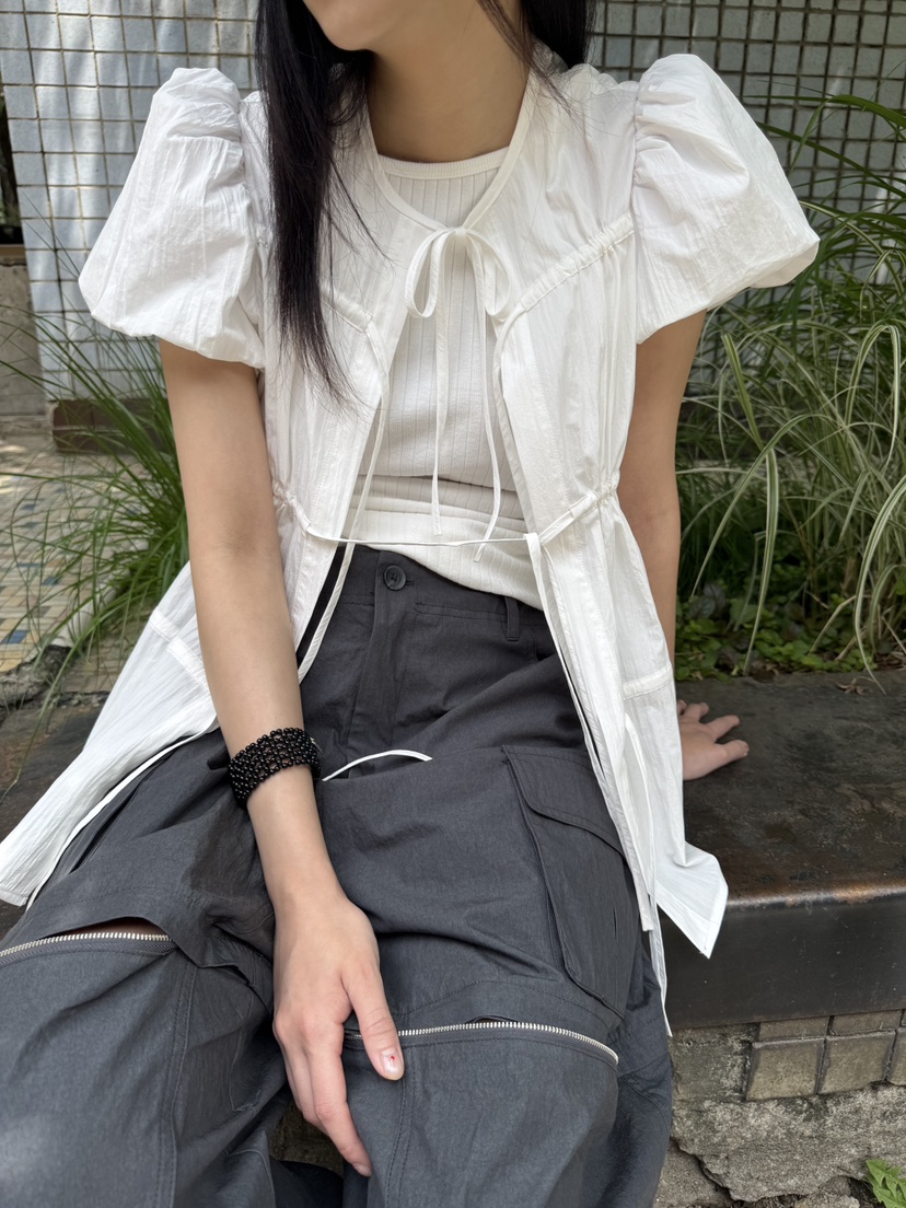 FRANC—L韓國直郵㊣東大門實拍女裝新品25春夏襯衫蕾絲衫不含內搭FRANC襯衫/蕾絲衫