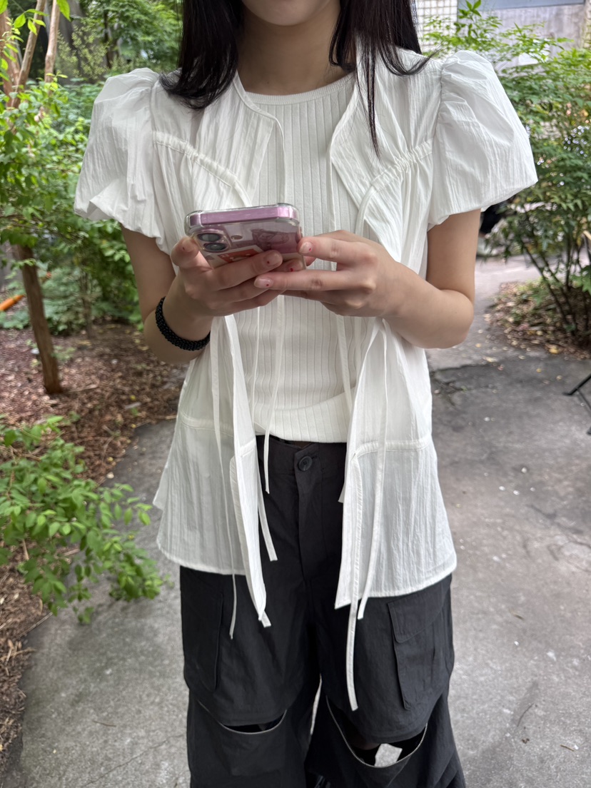 FRANC—L韓國直郵㊣東大門實拍女裝新品25春夏襯衫蕾絲衫不含內搭FRANC襯衫/蕾絲衫