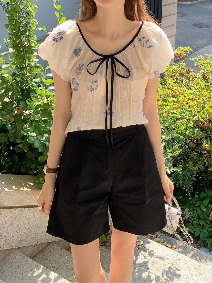 CRONG韓國㊣直郵東大門代購女裝新款25春夏休閑推薦襯衫蕾絲衫CRONG襯衫/蕾絲衫