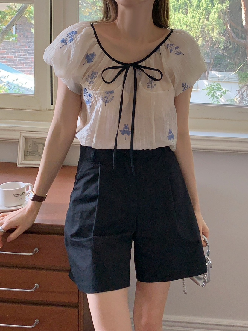 CRONG韓國㊣直郵東大門代購女裝新款25春夏休閑推薦襯衫蕾絲衫CRONG襯衫/蕾絲衫
