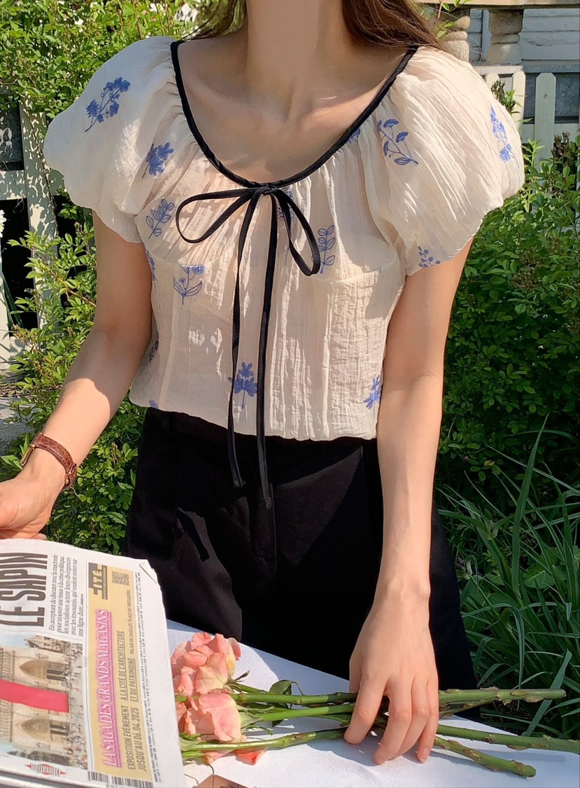 CRONG韓國㊣直郵東大門代購女裝新款25春夏休閑推薦襯衫蕾絲衫CRONG襯衫/蕾絲衫