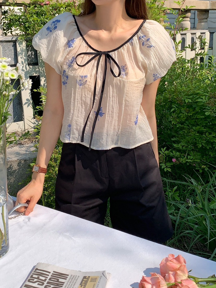 CRONG韓國㊣直郵東大門代購女裝新款25春夏休閑推薦襯衫蕾絲衫CRONG襯衫/蕾絲衫