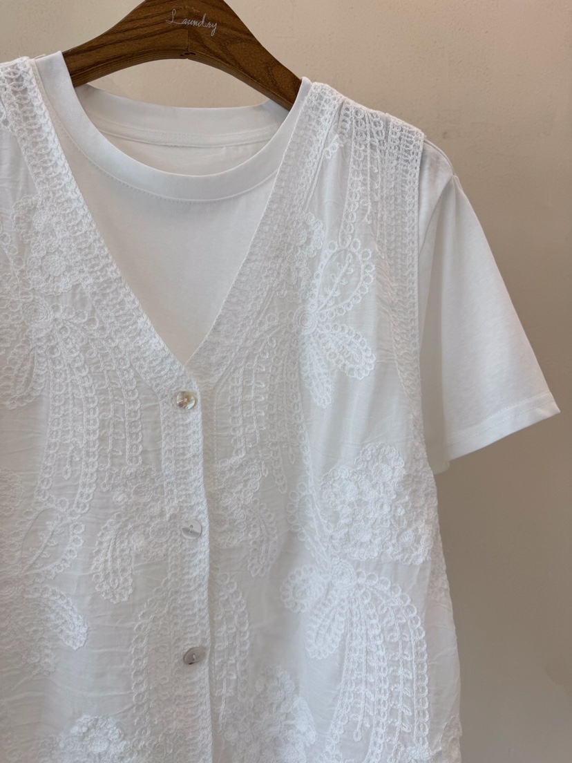 LAUNDRY韓國直郵㊣女裝新款休閑熱賣人氣馬甲不含內搭刺繡套裝LAUNDRY馬甲