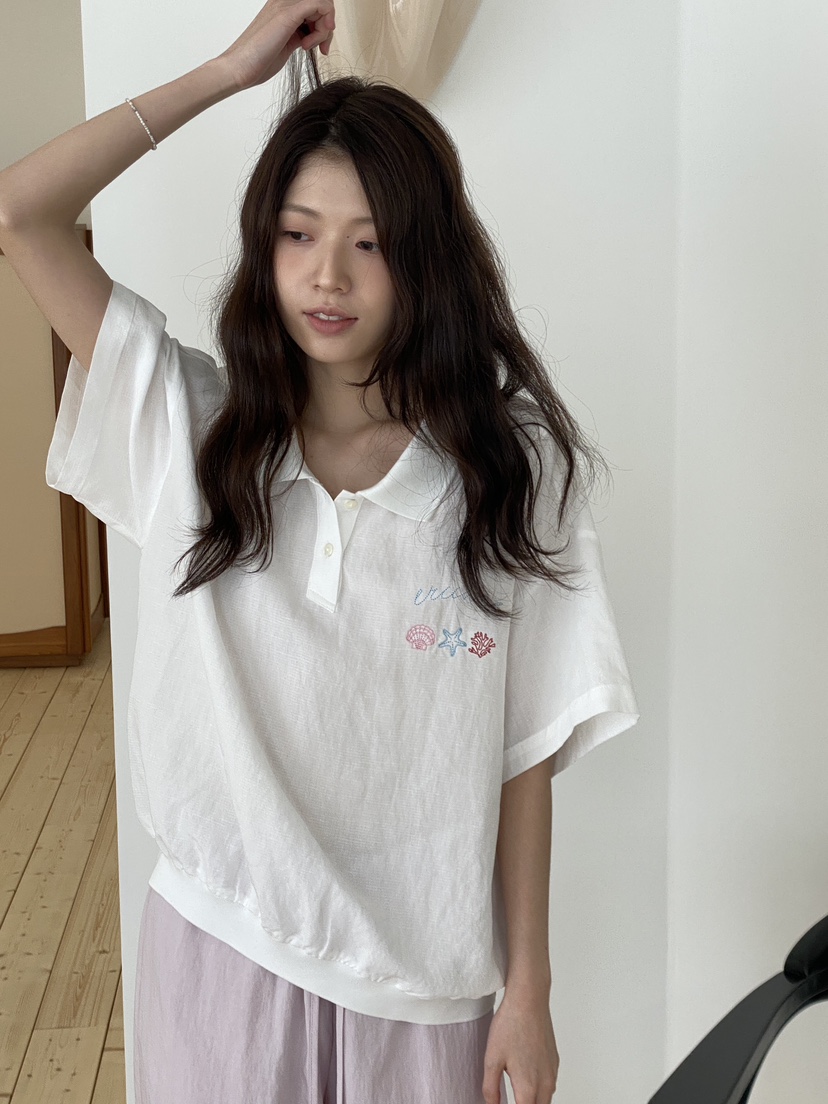 ERUME韓國㊣直郵東大門代購女裝新款人氣時尚推薦休閑25春夏T恤ERUMET恤