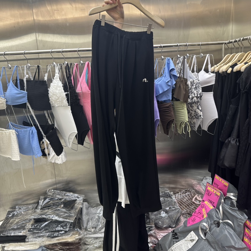 MIXXIN韓國㊣直郵東大門代購女裝新品人氣熱賣休閑休閑褲刺繡MIXXIN休閑褲圖色3