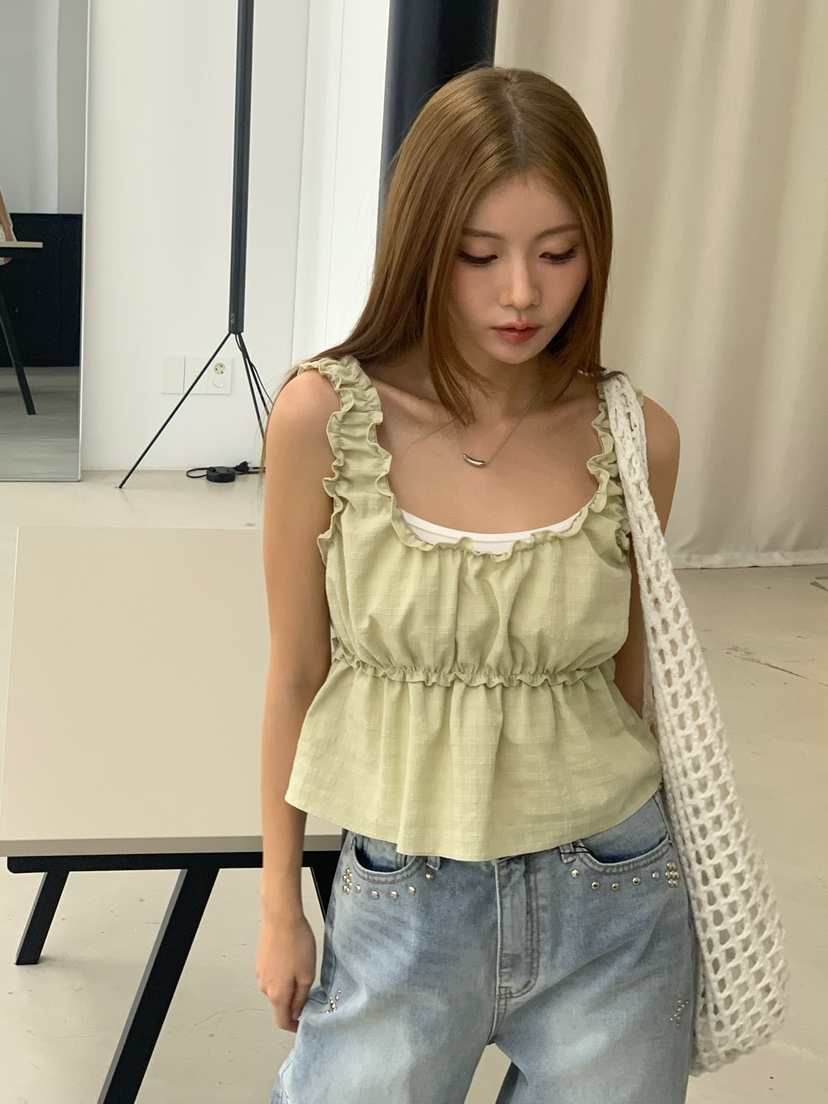 BIENBIEN韓國直郵㊣女裝新款人氣推薦25春夏休閑時尚吊帶背心ir bien-P吊帶/背心圖色4