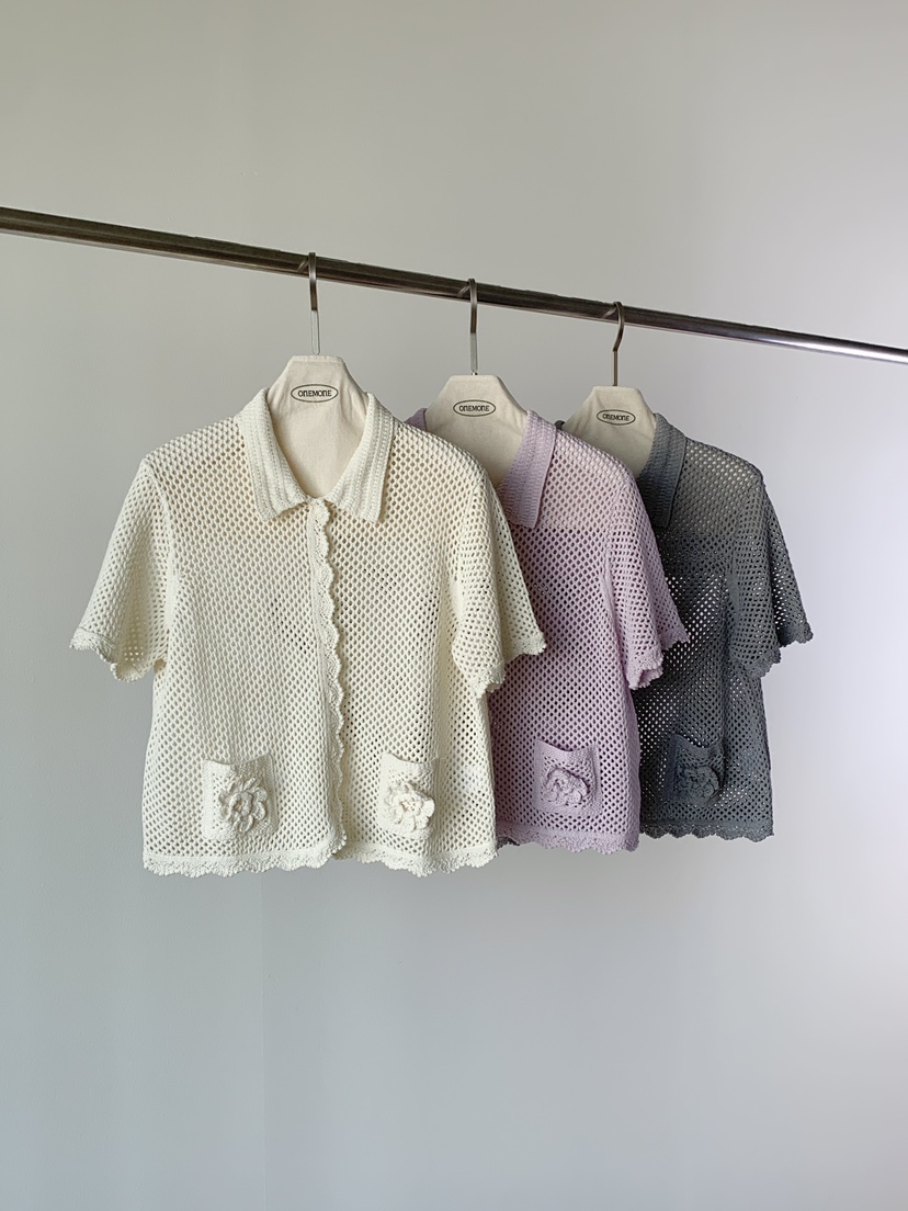 ONE MONE直郵韓國代購㊣女裝新品推薦熱賣25春夏休閑針織衫ONE MONE針織衫