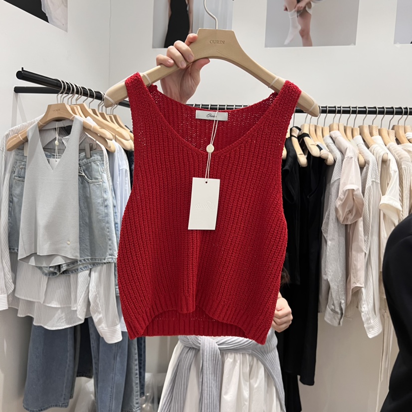 OURIN直郵韓國代購㊣女裝新品25春夏時尚人氣休閑熱賣吊帶背心OURIN吊帶/背心圖色3