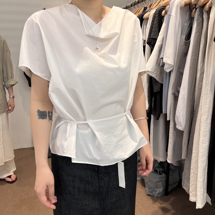 OBJECT直郵韓國代購㊣女裝新品熱賣25春夏人氣休閑襯衫蕾絲衫OBJECT襯衫/蕾絲衫圖色2