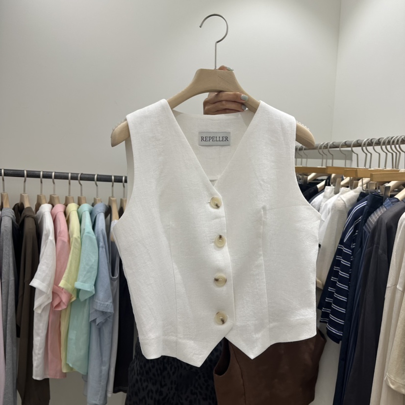 REPELLER直郵韓國代購㊣女裝新品25春夏休閑熱賣時尚推薦馬甲REPELLER馬甲圖色2