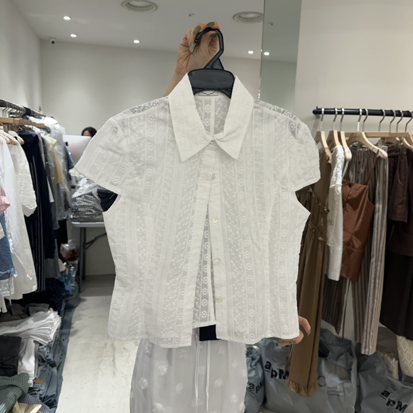 BAGUETTE韓國直郵㊣東大門實拍女裝新品休閑時尚襯衫蕾絲衫BAGUETTE襯衫/蕾絲衫