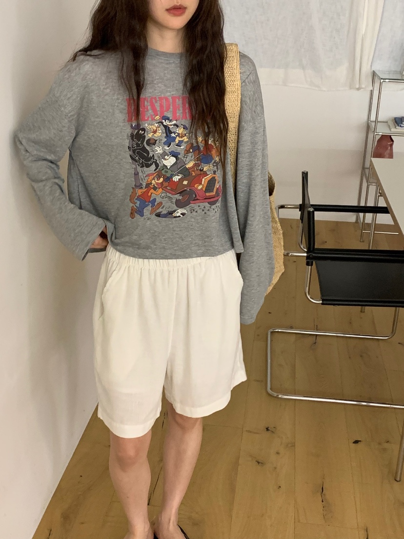 RIVER RAIN直郵韓國代購㊣女裝新款人氣休閑熱賣25春夏長袖T恤RIVER RAIN長袖T恤