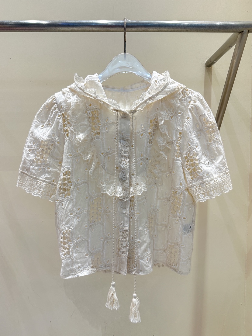 81 MARKET-L直郵韓國代購㊣女裝新品25春夏時尚襯衫蕾絲衫81 MARKET-L襯衫/蕾絲衫