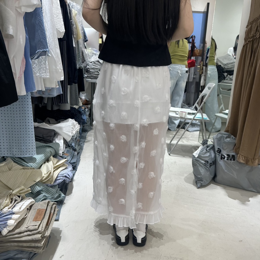 BAGUETTE韓國直郵㊣女裝新品休閑25春夏時尚人氣推薦熱賣長裙BAGUETTE長裙