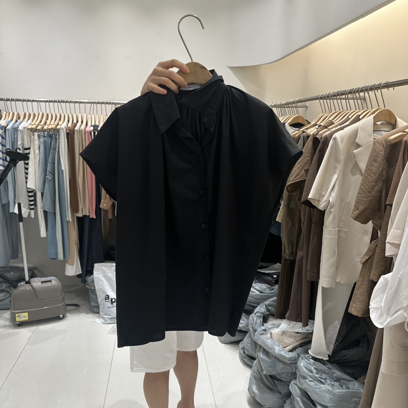 BLUEI-D韓國㊣直郵東大門代購女裝新品25春夏時尚襯衫蕾絲衫Blue i-d襯衫/蕾絲衫圖色2