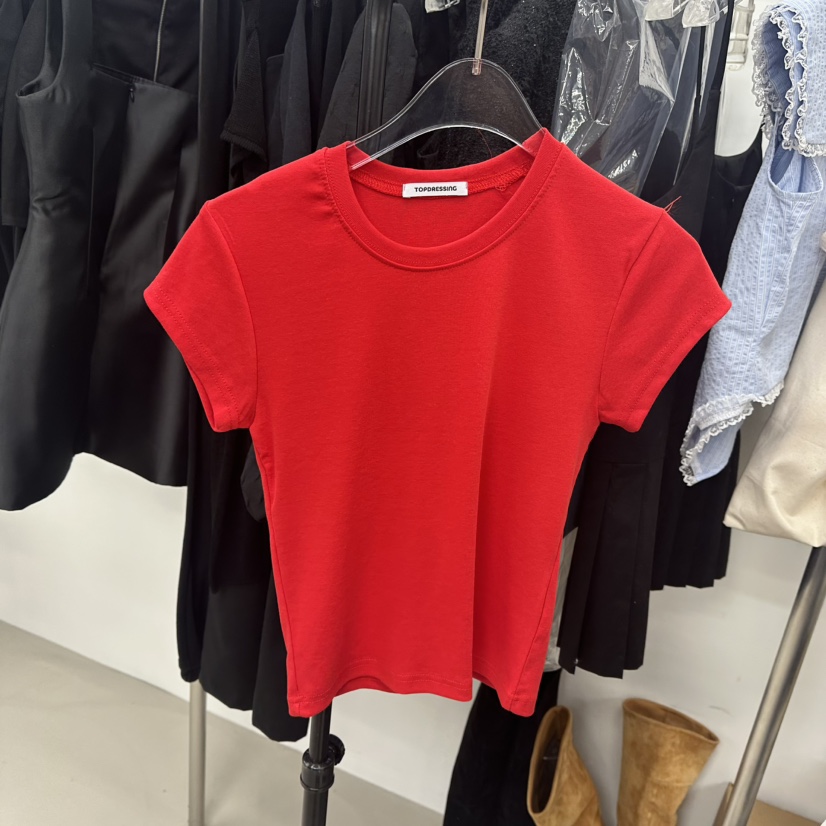 TOPDRESSING直郵韓國代購㊣女裝新款人氣休閑熱賣25春夏T恤TOPDRESSINGT恤圖色2