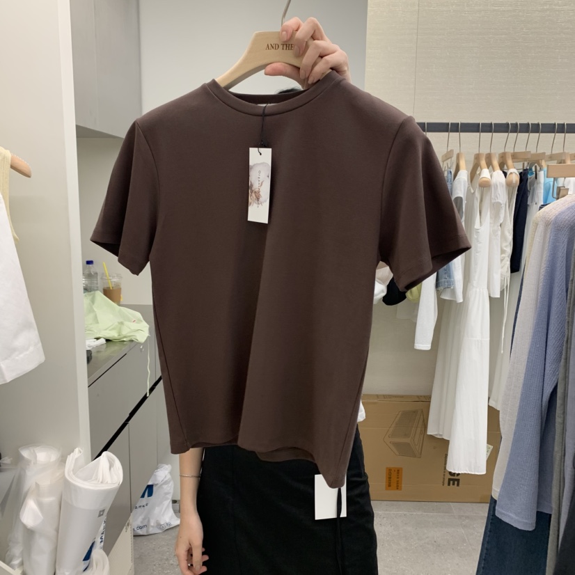 AND THE韓國直郵㊣女裝新品熱賣休閑人氣推薦時尚25春夏T恤AND THET恤圖色3
