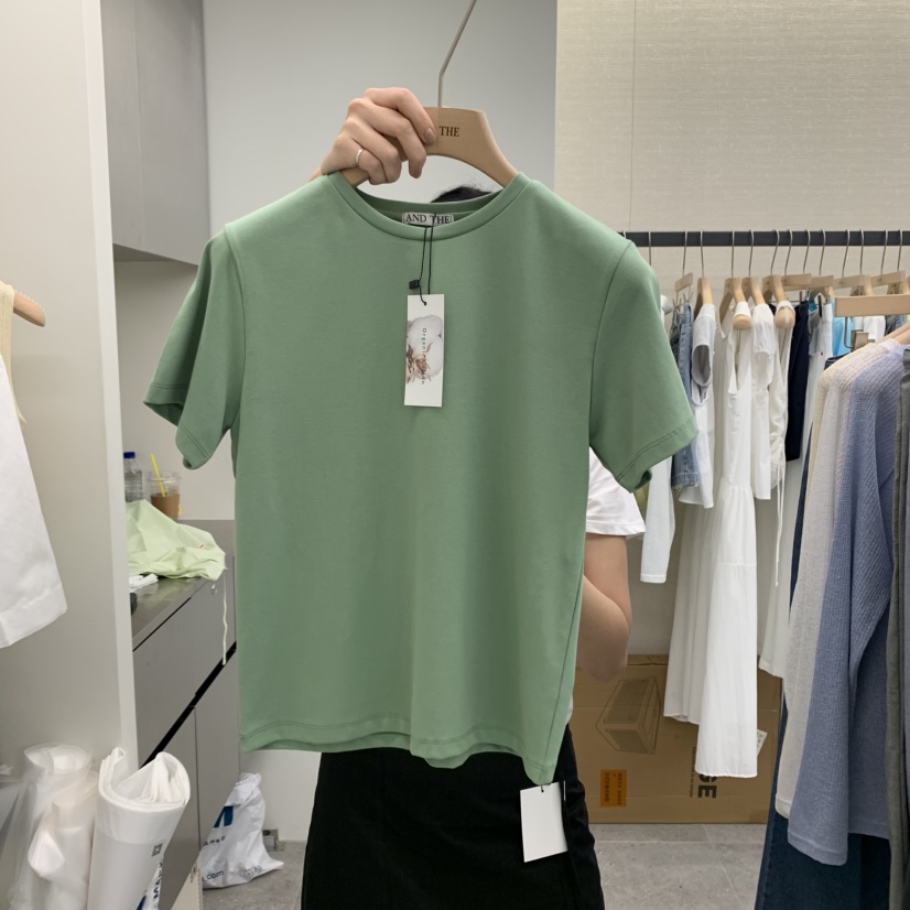 AND THE韓國直郵㊣女裝新品熱賣休閑人氣推薦時尚25春夏T恤AND THET恤圖色5