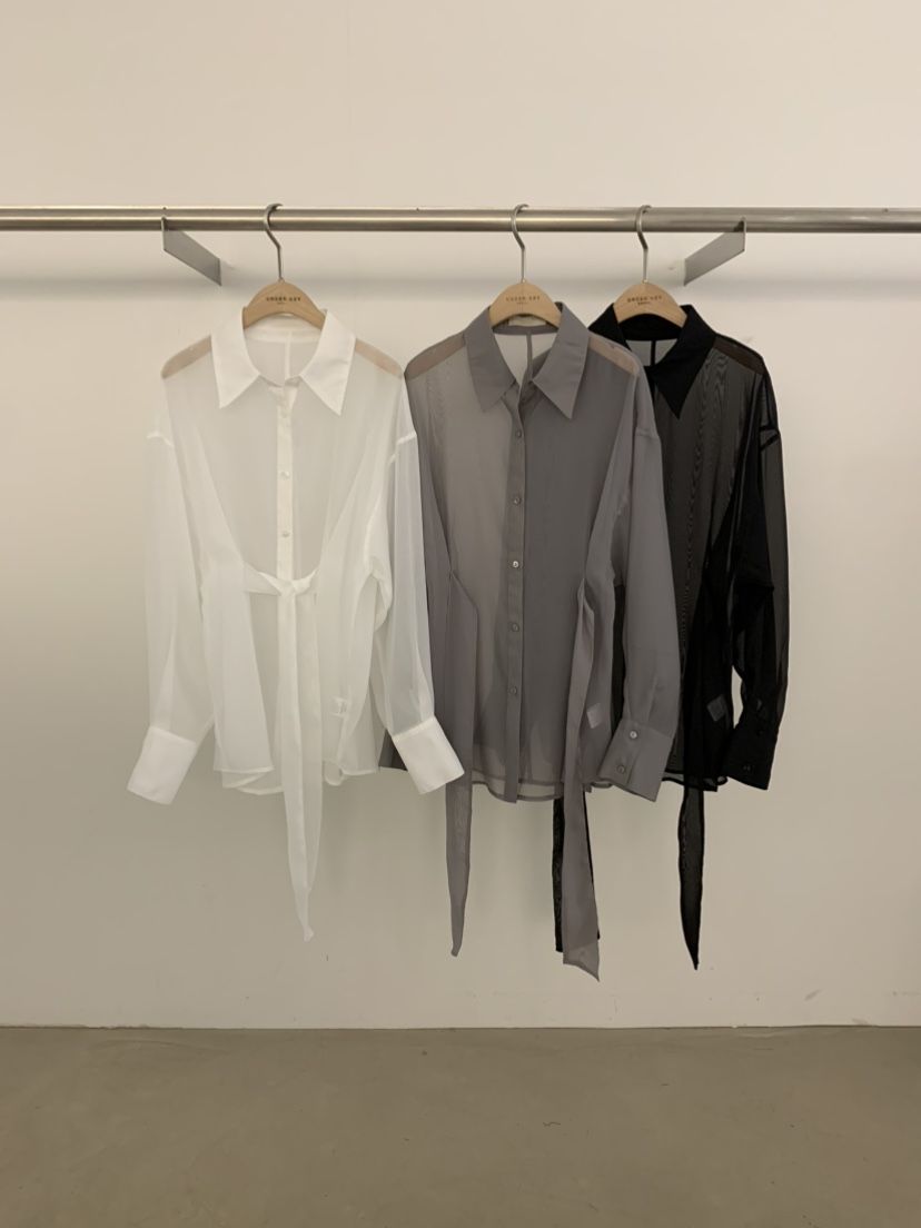 UNDER KEY韓國㊣直郵東大門代購女裝新品25春夏襯衫蕾絲衫UNDER KEY襯衫/蕾絲衫
