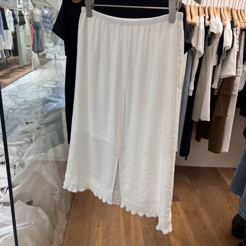 THE ABLE直郵韓國代購㊣女裝新品休閑25春夏半身裙中短裙荷葉邊THE ABLE/TA半身裙/中短裙