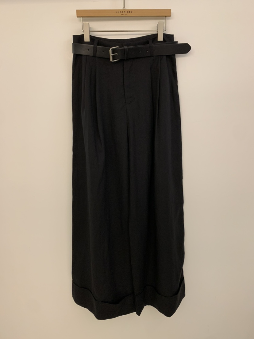 UNDER KEY韓國直郵㊣女裝新款25春夏時尚休閑休閑褲含腰帶UNDER KEY休閑褲圖色2