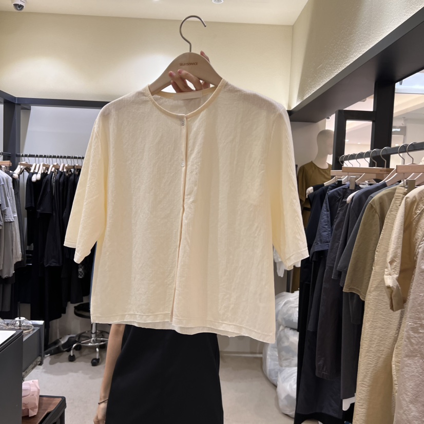 SELF SERVICE直郵韓國代購㊣女裝新品人氣休閑25春夏時尚T恤SELF SERVICET恤圖色2