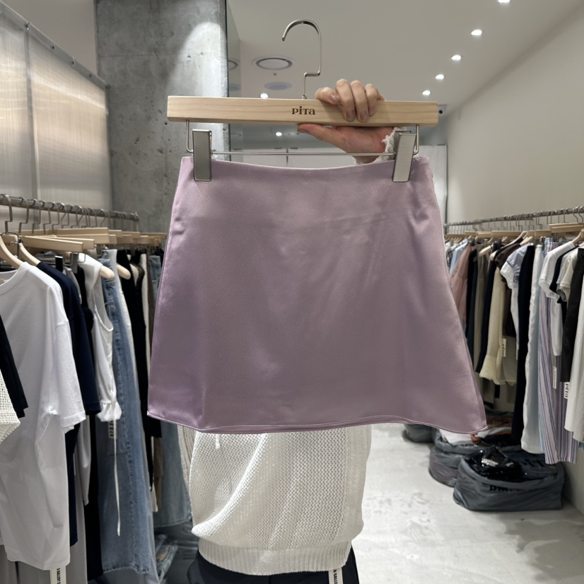 PITA韓國㊣直郵東大門代購女裝新品時尚休閑25春夏短裙緞面THE VERLIN/piTa短裙圖色3