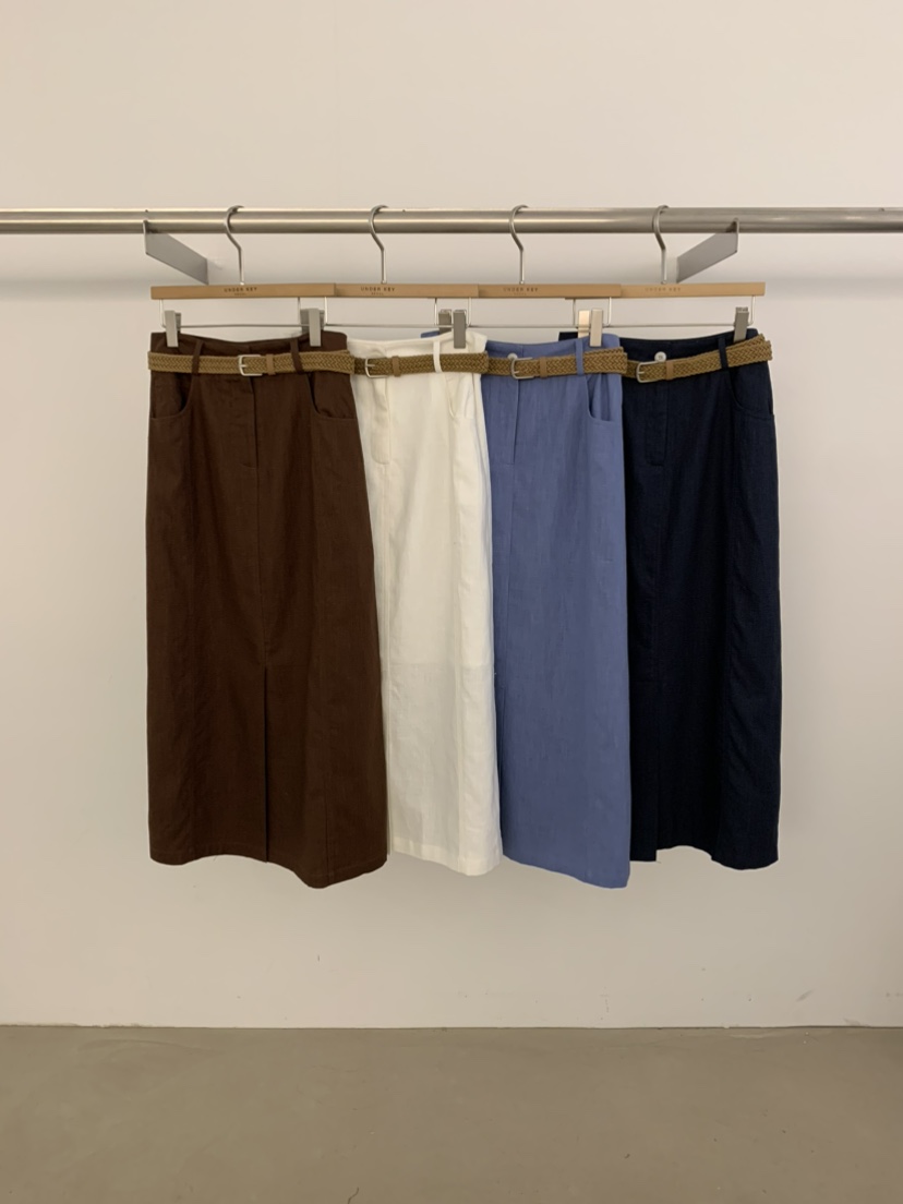 UNDER KEY直郵韓國代購㊣女裝新品熱賣人氣推薦長裙含腰帶UNDER KEY長裙