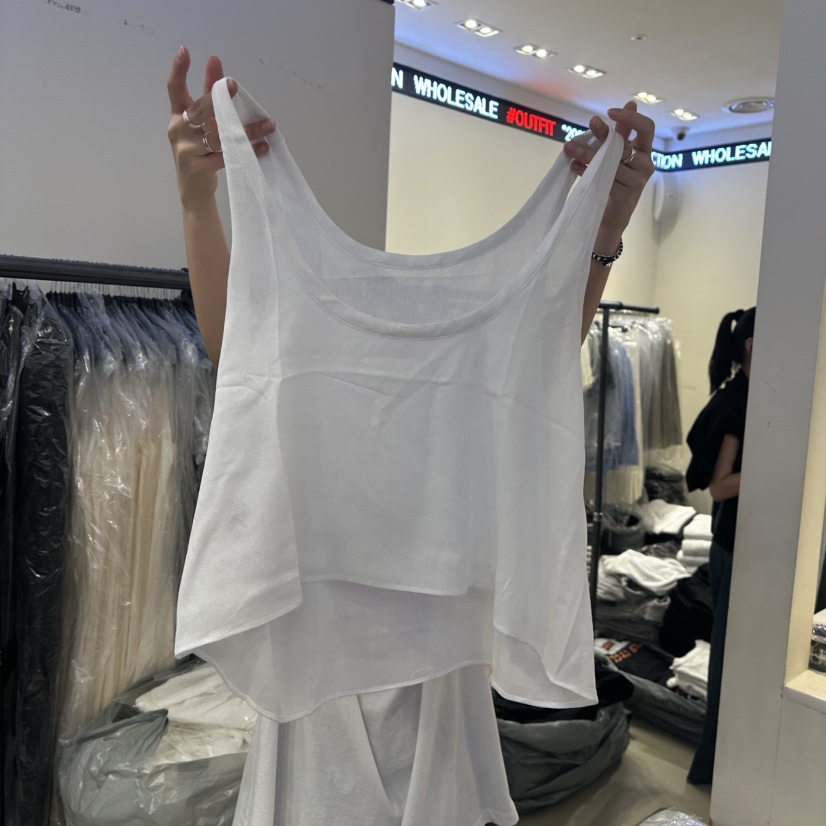 OUTFIT韓國直郵㊣東大門實拍女裝新品熱賣人氣休閑吊帶背心OUTFIT吊帶/背心