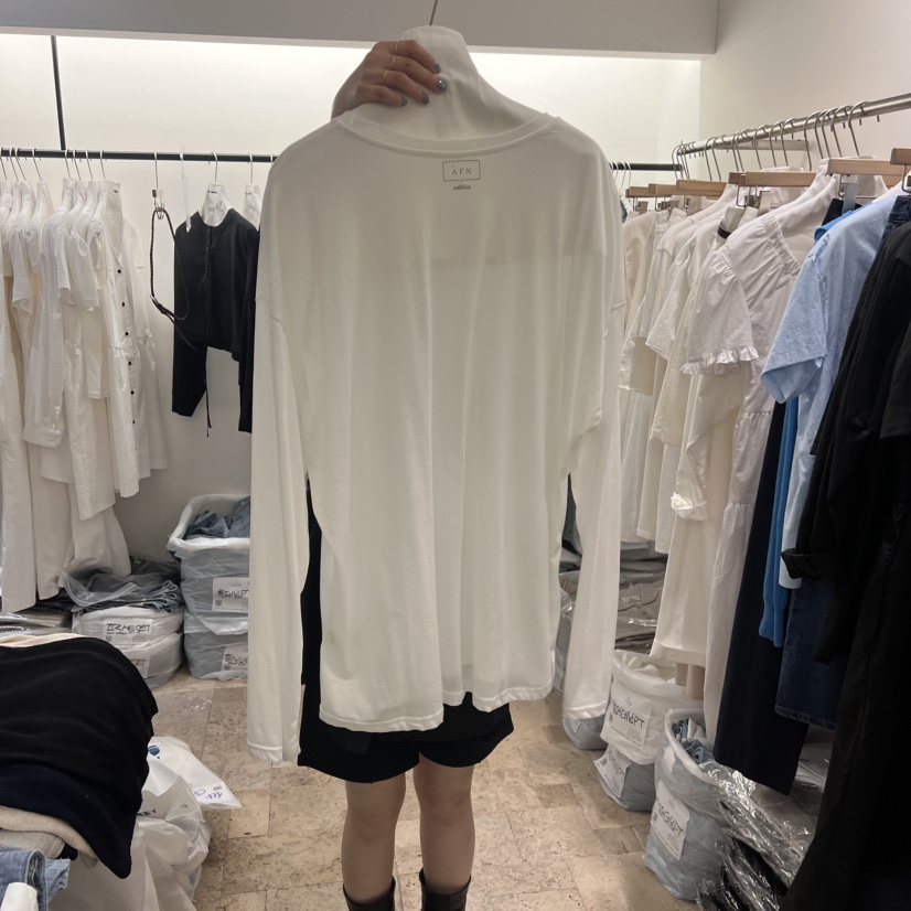 A Flan直郵韓國代購㊣女裝新款時尚人氣25春夏推薦長袖T恤AFN/A Flan長袖T恤