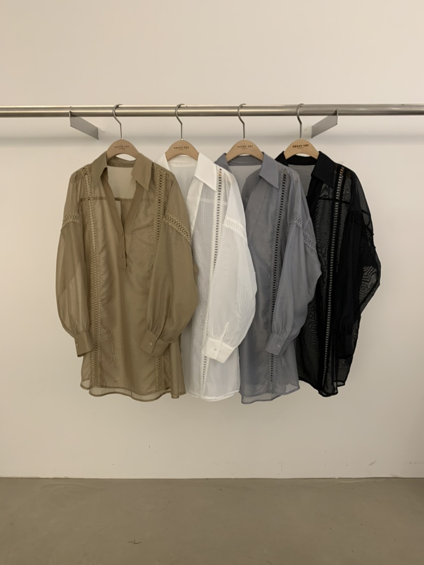 UNDER KEY直郵韓國代購㊣女裝新品熱賣人氣休閑襯衫蕾絲衫UNDER KEY襯衫/蕾絲衫