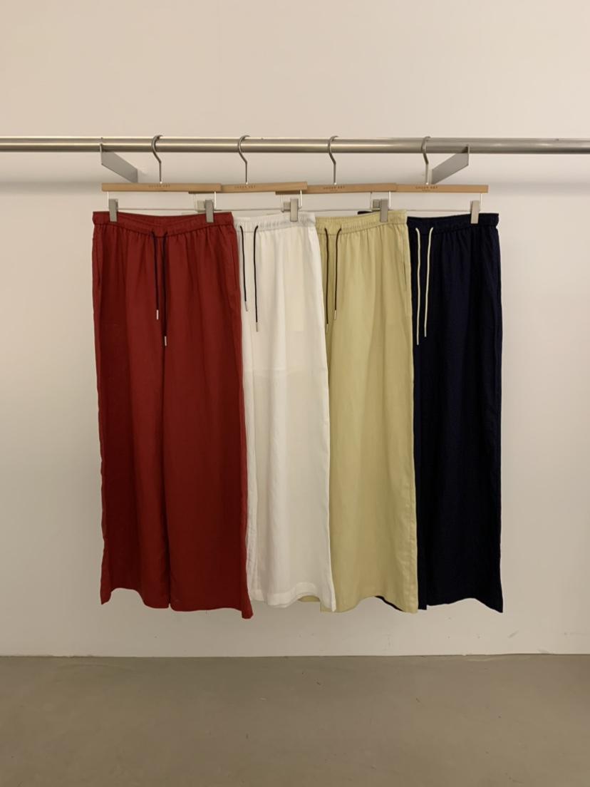 UNDER KEY韓國㊣直郵東大門代購女裝新品25春夏休閑褲亞麻UNDER KEY休閑褲