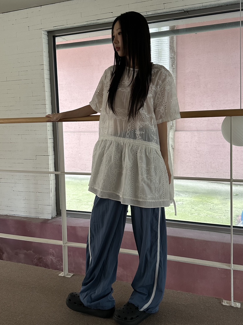 I MFACT韓國代購女裝新品真品人氣熱賣25春夏連衣裙刺繡絲綢I MFACT連衣裙
