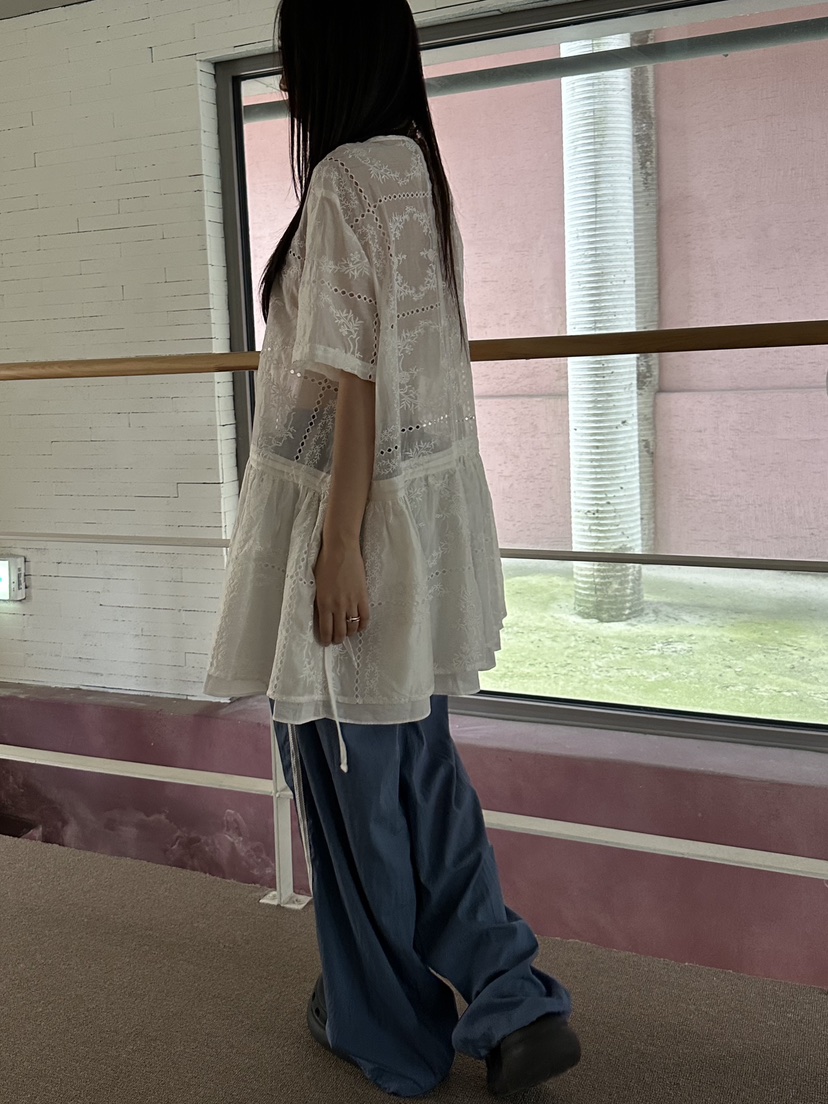 I MFACT韓國代購女裝新品真品人氣熱賣25春夏連衣裙刺繡絲綢I MFACT連衣裙