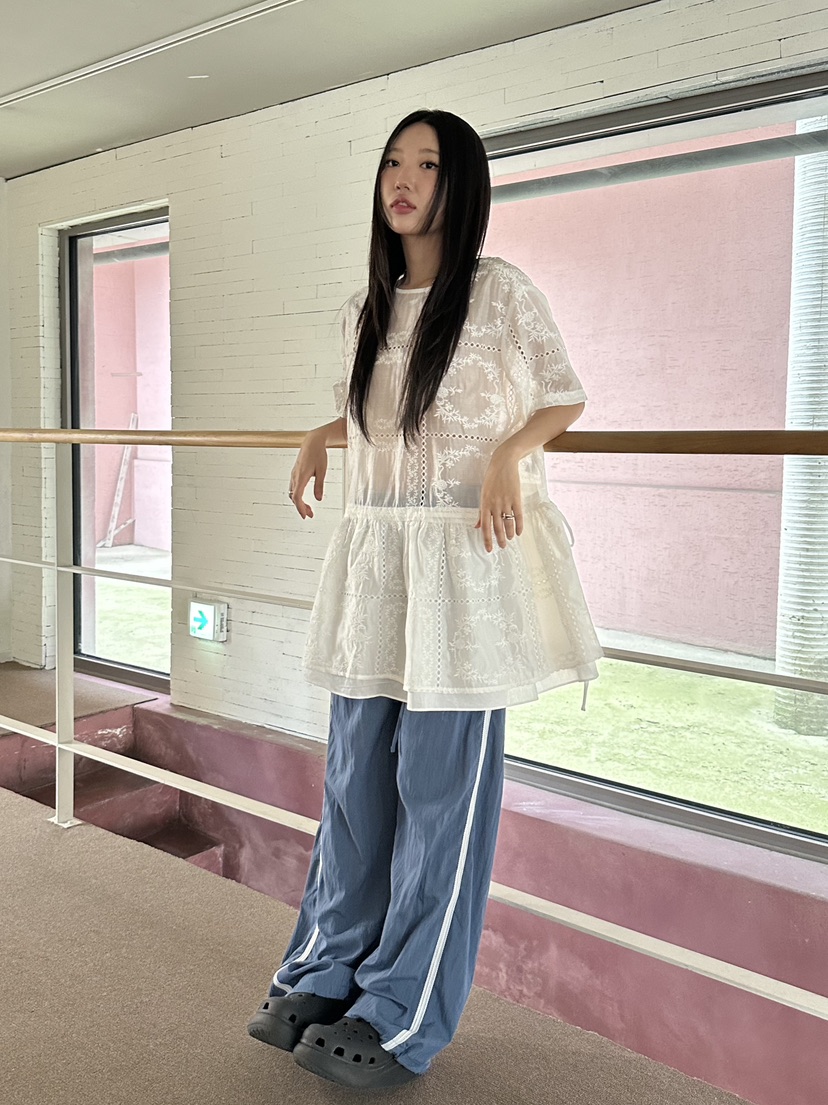 I MFACT韓國代購女裝新品真品人氣熱賣25春夏連衣裙刺繡絲綢I MFACT連衣裙