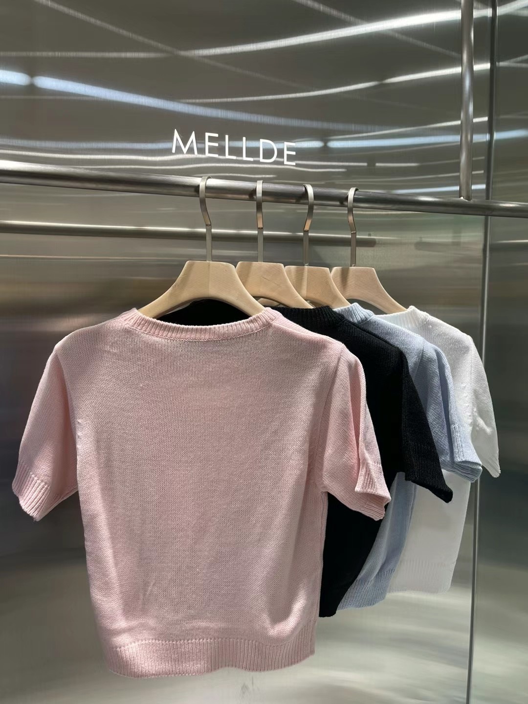 MELLDE韓國直郵女士新品人氣時尚職業25春夏休閑真品針織衫MELLDE針織衫