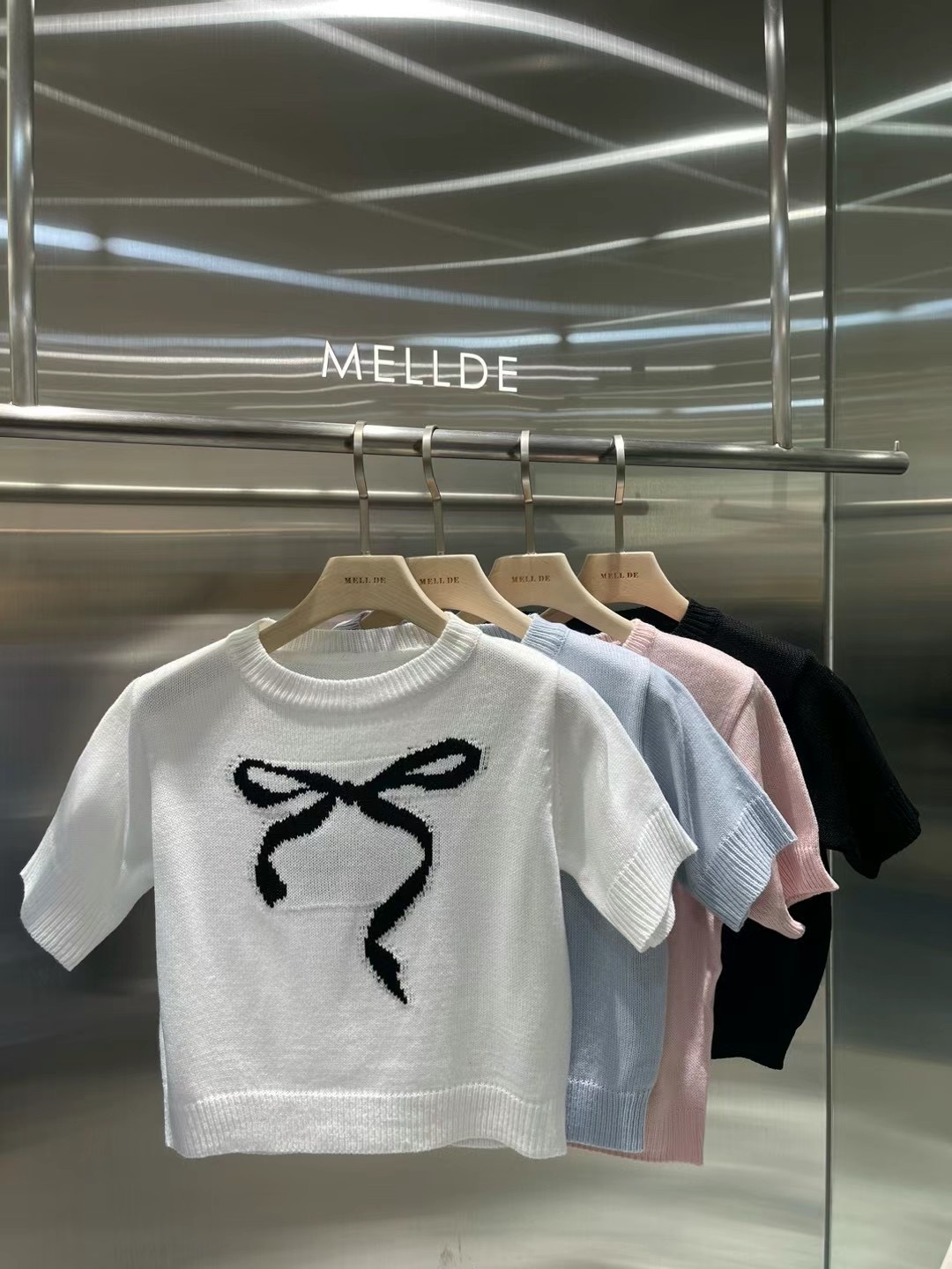 MELLDE韓國直郵女士新品人氣時尚職業25春夏休閑真品針織衫MELLDE針織衫圖色4左四色
