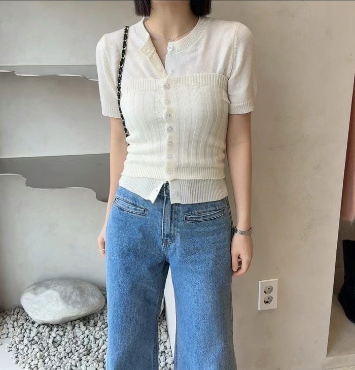 MELLDE韓國代購女裝新款人氣25春夏真品推薦熱賣時尚針織衫MELLDE針織衫