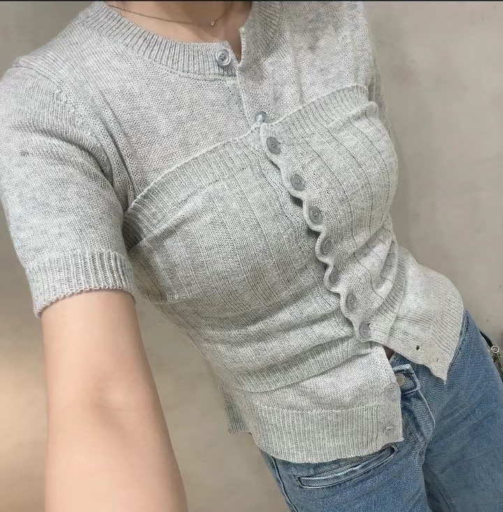 MELLDE韓國代購女裝新款人氣25春夏真品推薦熱賣時尚針織衫MELLDE針織衫