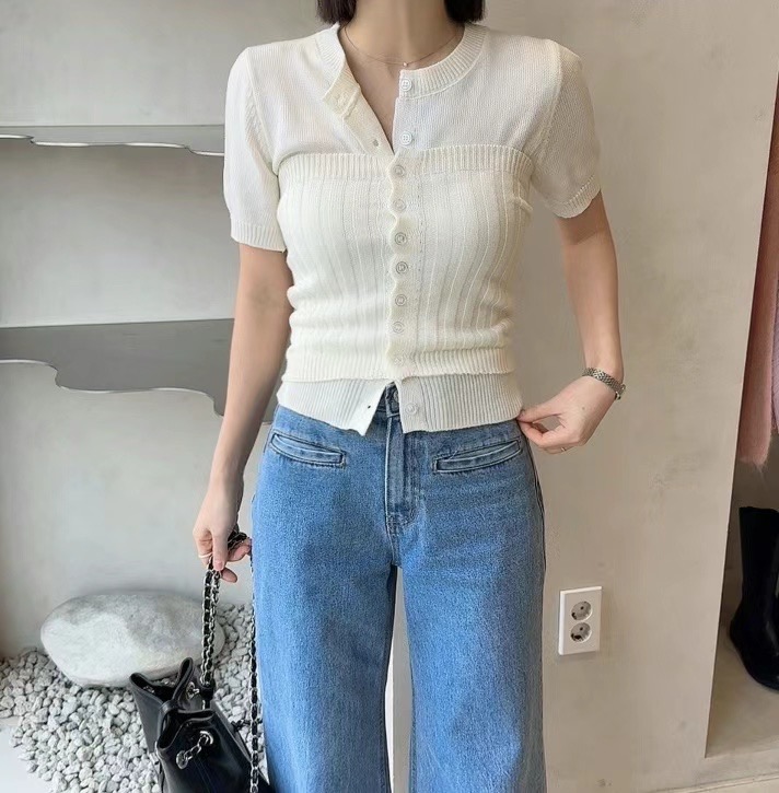 MELLDE韓國代購女裝新款人氣25春夏真品推薦熱賣時尚針織衫MELLDE針織衫圖色2