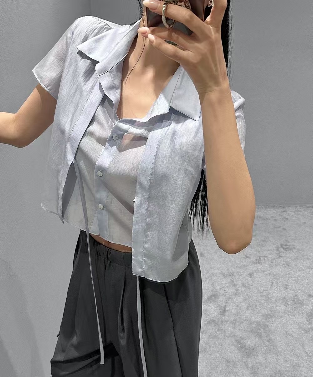 HOPPER/LAY OVER東大門實拍女裝新款人氣熱賣職業襯衫蕾絲衫HOPPER/LAY OVER襯衫/蕾絲衫