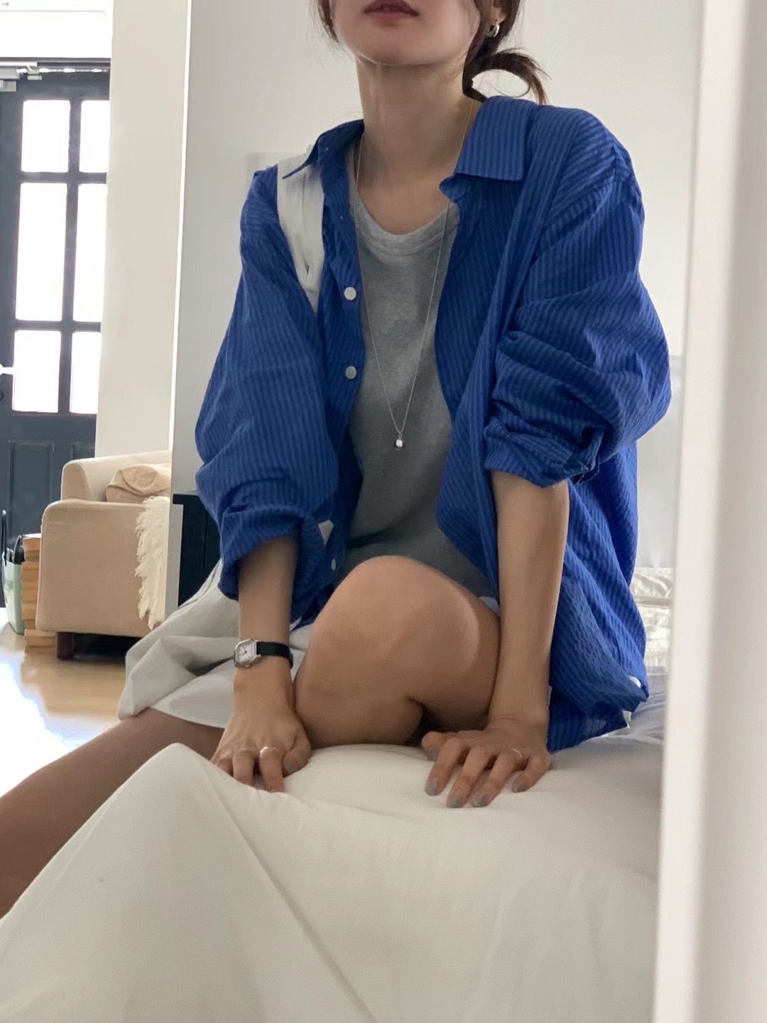 PLANT東大門代購女士新款25春夏真品推薦休閑職業襯衫蕾絲衫PLANT襯衫/蕾絲衫