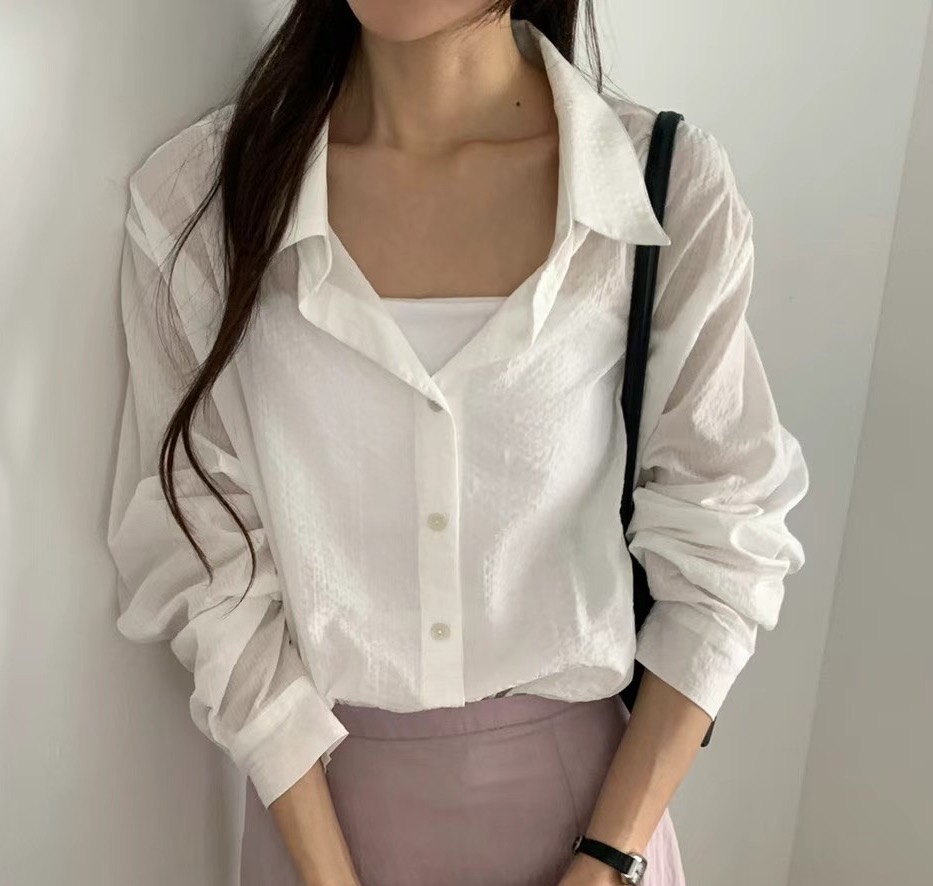 PLANT東大門代購女士新款25春夏真品推薦休閑職業襯衫蕾絲衫PLANT襯衫/蕾絲衫圖色2