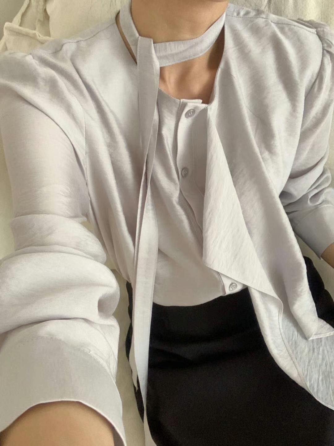 WITHMOON東大門實拍女士新款職業25春夏真品熱賣襯衫蕾絲衫WITHMOON襯衫/蕾絲衫